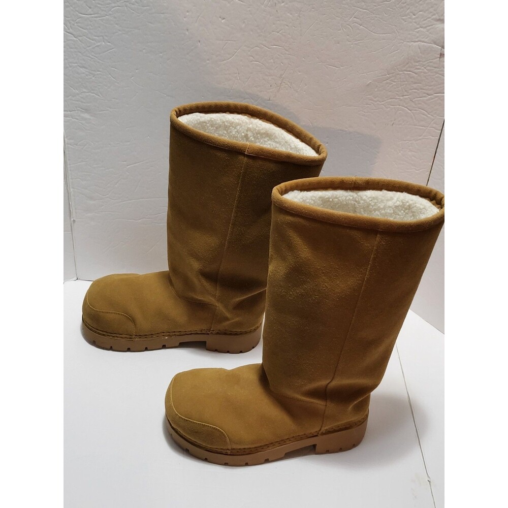 Lacikosz Faux Suede Platform Fuzzy Snow Boots - Size: Womens 10